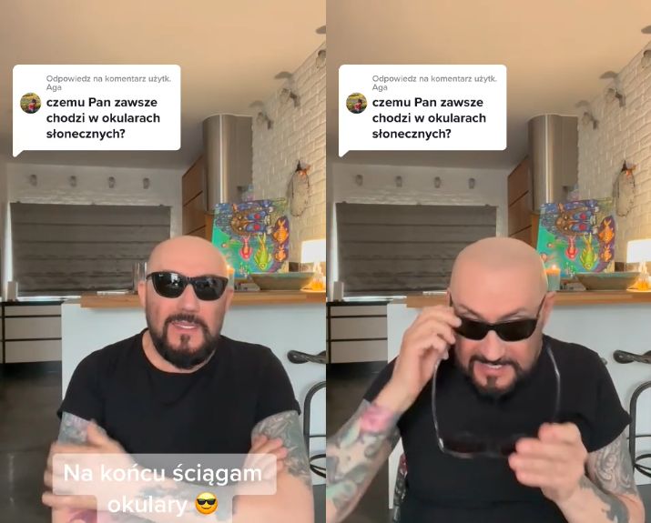 Grzegorz Skawiński pokazał, jak wygląda bez okularów
