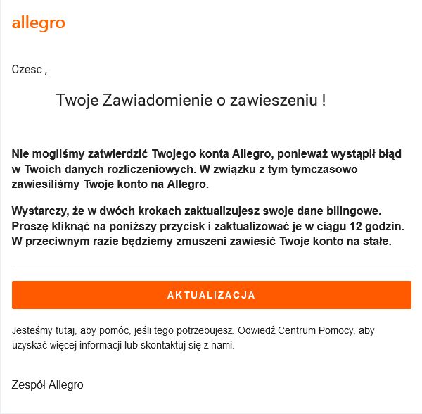 Oszustwo "na Allegro"