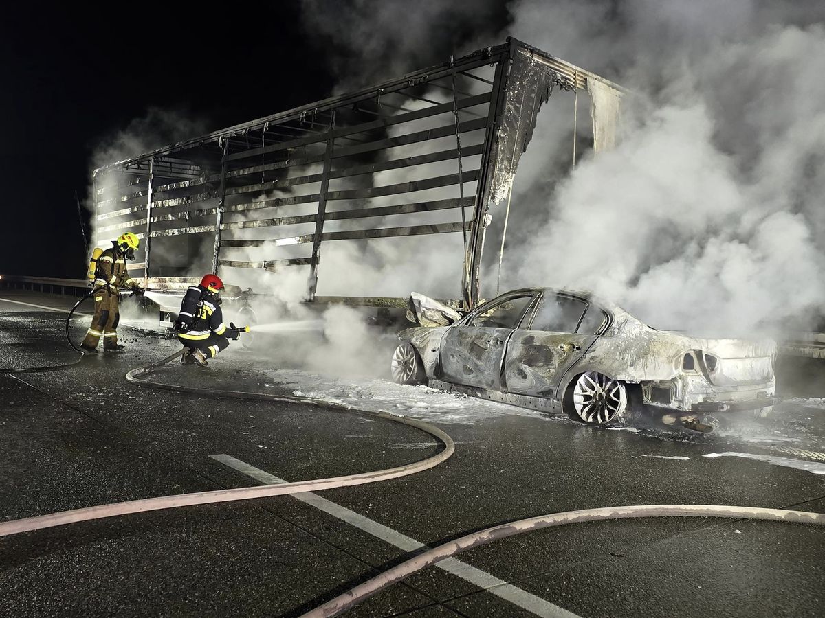 wypadek, blokada, autostrada Tragedia na A2. Nie żyją dwie osoby