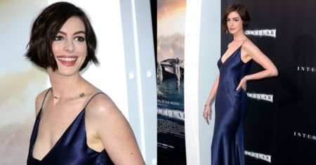 GŁĘBOKI DEKOLT Anne Hathaway na premierze! (ZDJĘCIA)