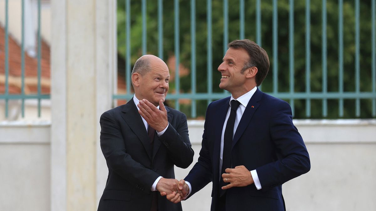 Olaf Scholz i Emmanuel Macron 