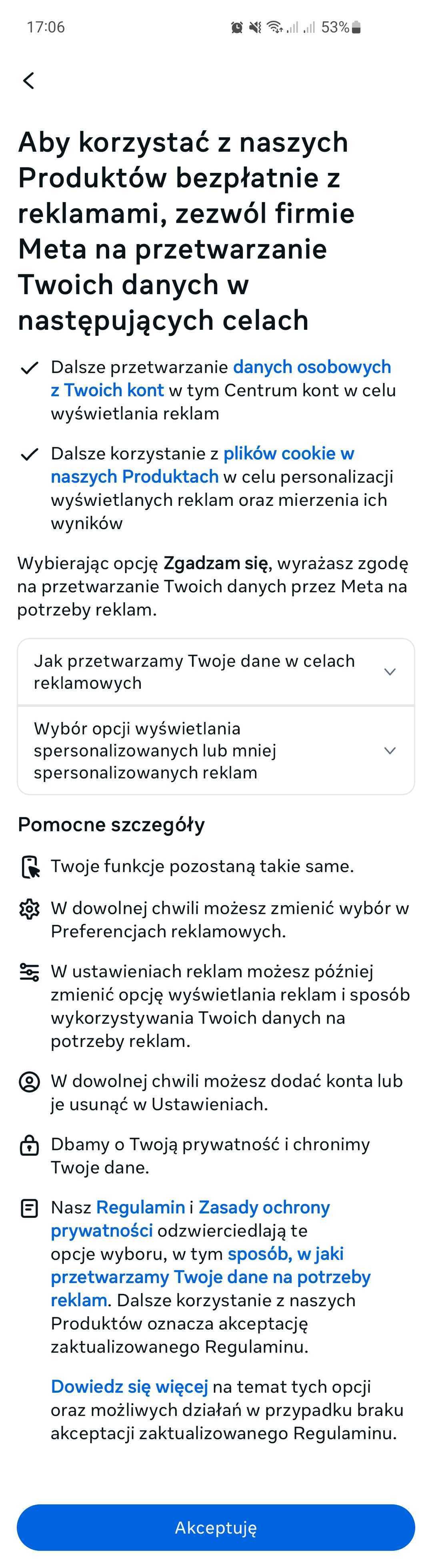 Wybór preferencji reklam na Facebooku