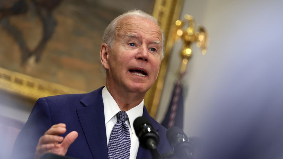 WASHINGTON, DC - JULY 08: U.S. President Joe Biden delivers remarks on reproductive rights during an event at the Roosevelt Room of the White House on July 8, 2022 in Washington, DC. President Biden signed an executive order on access to reproductive health care services.  (Photo by Alex Wong/Getty Images)