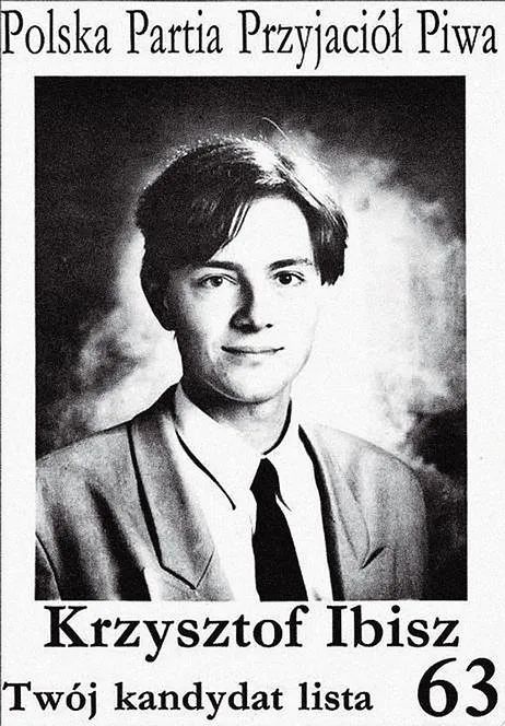 Krzysztof Ibisz na plakacie wyborczym z 1991 roku