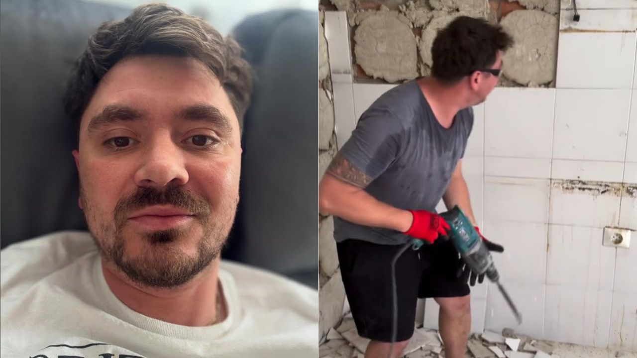 Daniel Martyniuk skuwa kafle na budowie. Internauci: "Nareszcie się wziąłeś za robotę"