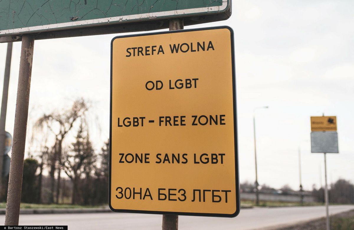 Tabliczka "strefa wolna od LGBT"