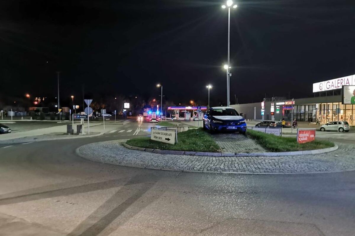 Straż pożarna przy Galerii Mozaika