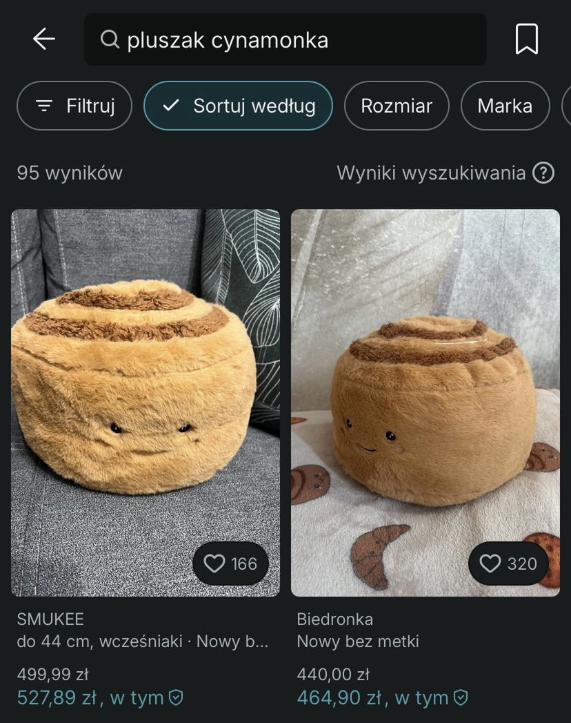 Przykładowe oferty z Vinted