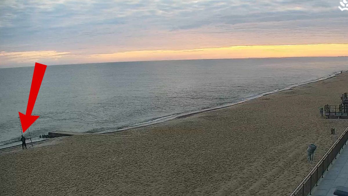 Ujęcie z plaży w Świnoujściu.