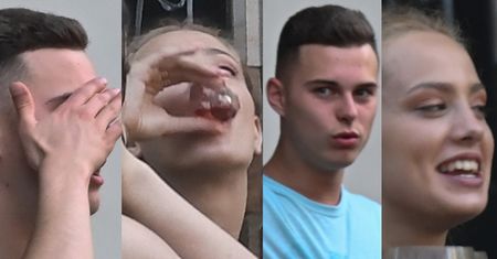 Skrzywiona Wiktoria Gąsiewska wlewa w siebie alkohol w towarzystwie niepijącego Adama Zdrójkowskiego (ZDJĘCIA)