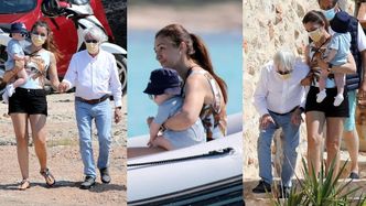 90-letni Bernie Ecclestone relaksuje się na wakacjach w towarzystwie o połowę młodszej żony i rocznego synka (ZDJĘCIA)