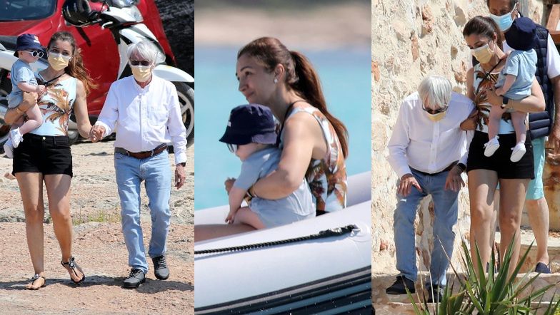 Bernie Ecclestone z żoną i synkiem