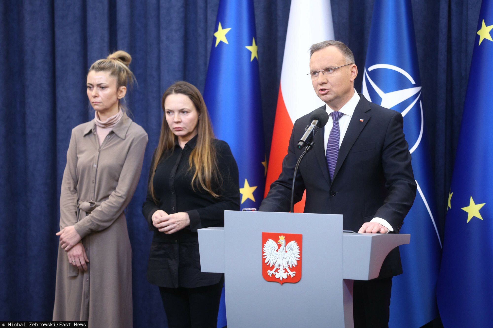 Roma Wąsik i Barbara Kamińska u boku Andrzeja Dudy