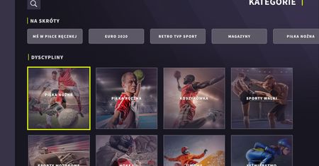 Aplikacja TVP Sport dostępna w Smart TV Samsunga. Inne telewizory też ją mają