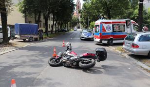 Chorzów. Krok od tragedii. Uderzyła w motocyklistę