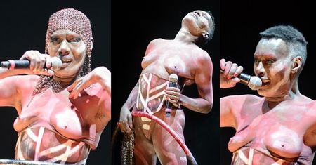 Grace Jones BEZ STANIKA na scenie... (ZDJĘCIA)