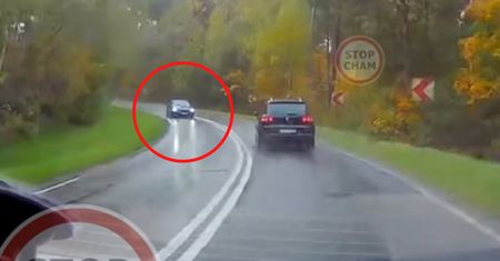 Padał deszcz, było ślisko. Spójrzcie, co zrobił kierowca BMW