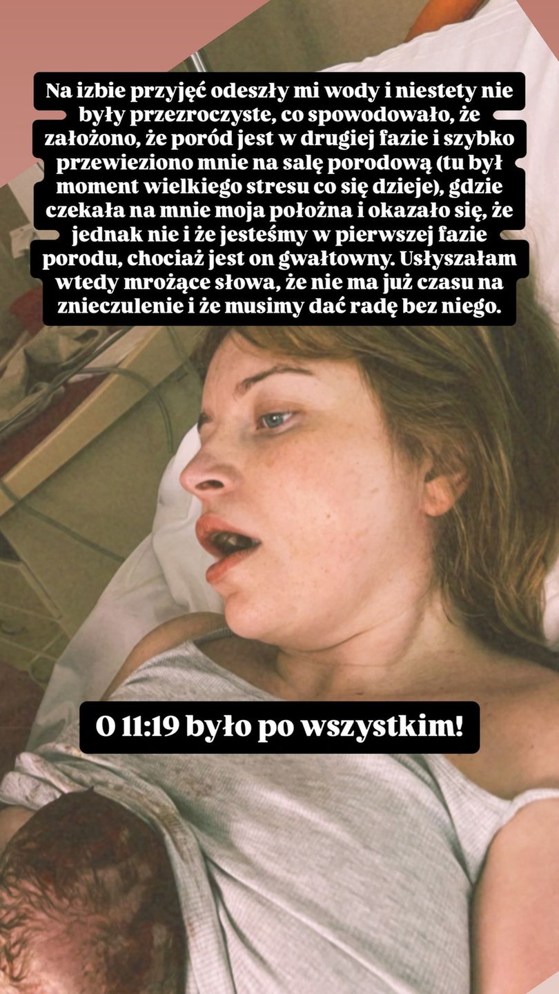 Porodowa relacja Justyny Mazur