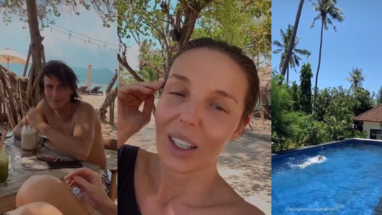 Agnieszka Włodarczyk i jej kochanek spędzają lockdown pod palemką