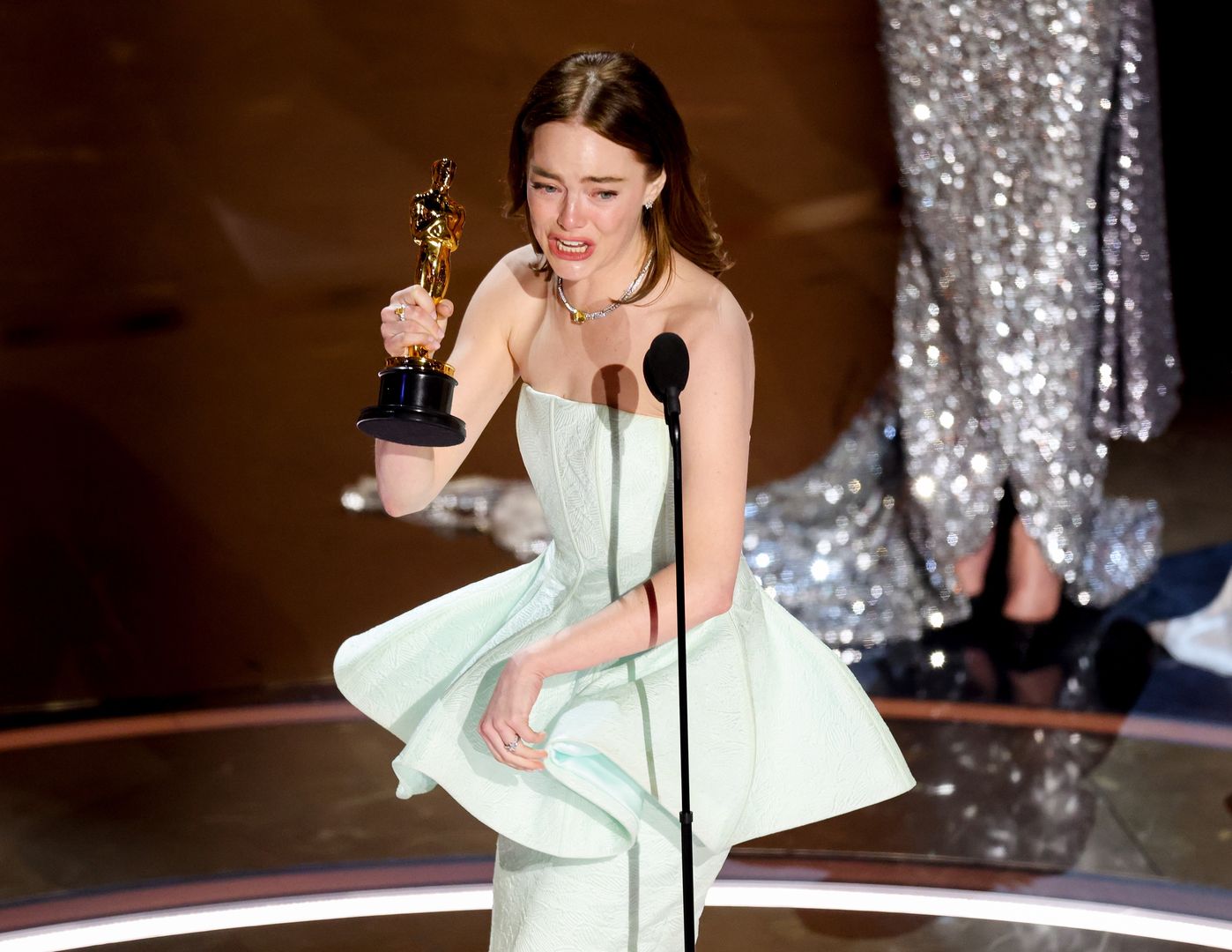 96th Annual Oscars - Show
Emma Stone accepts the Best Actress in a Leading Role award for "Poor Things" at the 96th Annual Oscars held at Dolby Theatre on March 10, 2024 in Los Angeles, California. (Photo by Rich Polk/Variety via Getty Images)
Rich Polk
pmcarc, entertainment, oscars, ampas, academy of. motion picture arts and sciences, honors, inside, presentation, topics