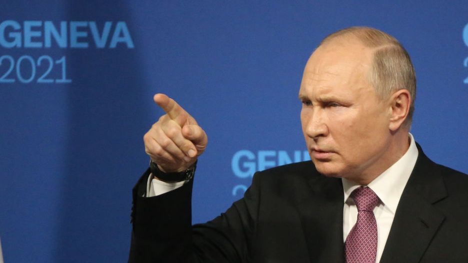 Władimir Putin na konferencji prasowej w Genewie 