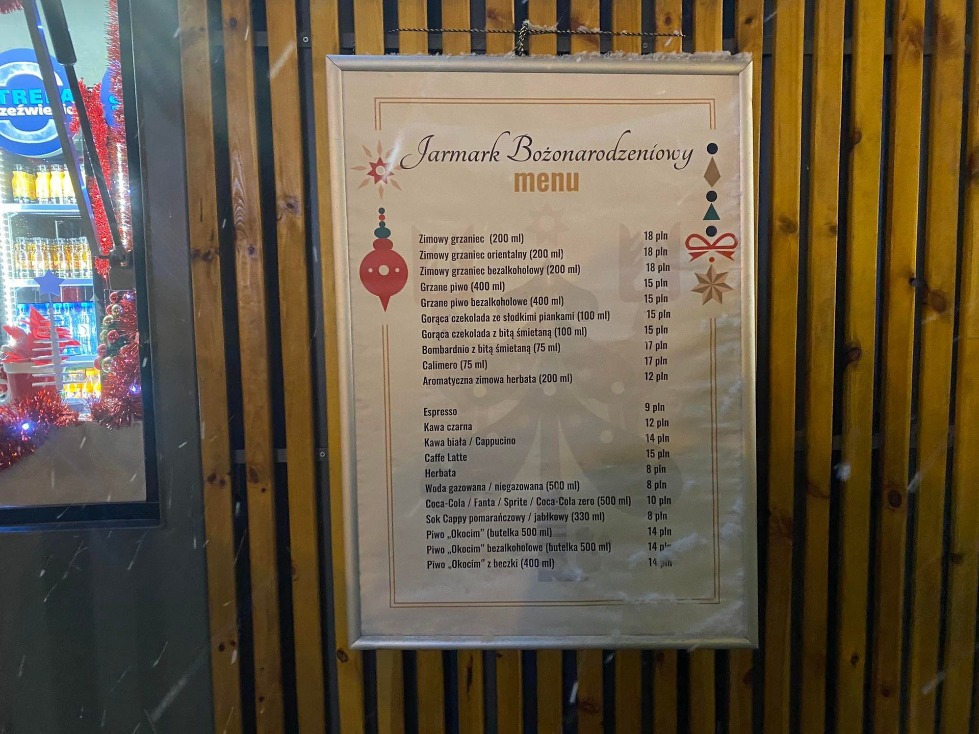 Cena grzanego wina to ok. 15 zł 
