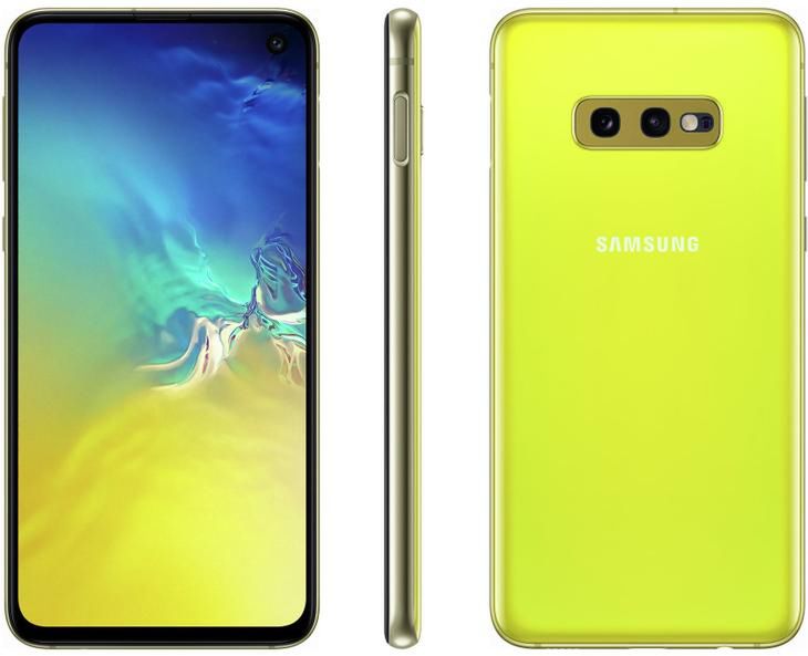 Samsung Galaxy S10e – jedyny model w serii dostępny w żółtym kolorze. Źródło: materiały prasowe.