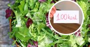 Jak wygląda dokładnie 100 kcal na talerzu? Ilość sałaty robi wrażenie