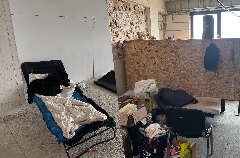 Tak żyją uchodźcy w budynku przy ul. Modlińskiej 6D