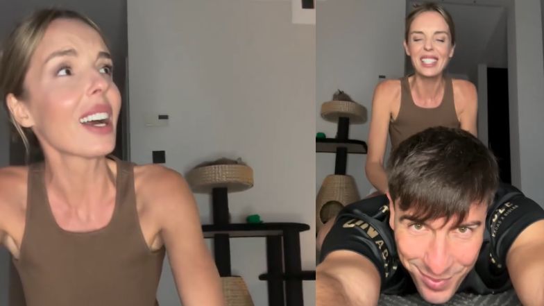 Agnieszka Włodarczyk masuje Roberta Karasia i śpiewa