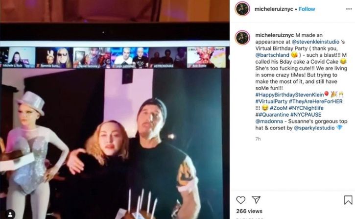 Madonna na urodzinach przyjaciela