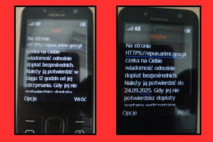 Uwaga! Ktoś podszywa się pod ARiMR i wysyła rolnikom fałszywe SMS-y!