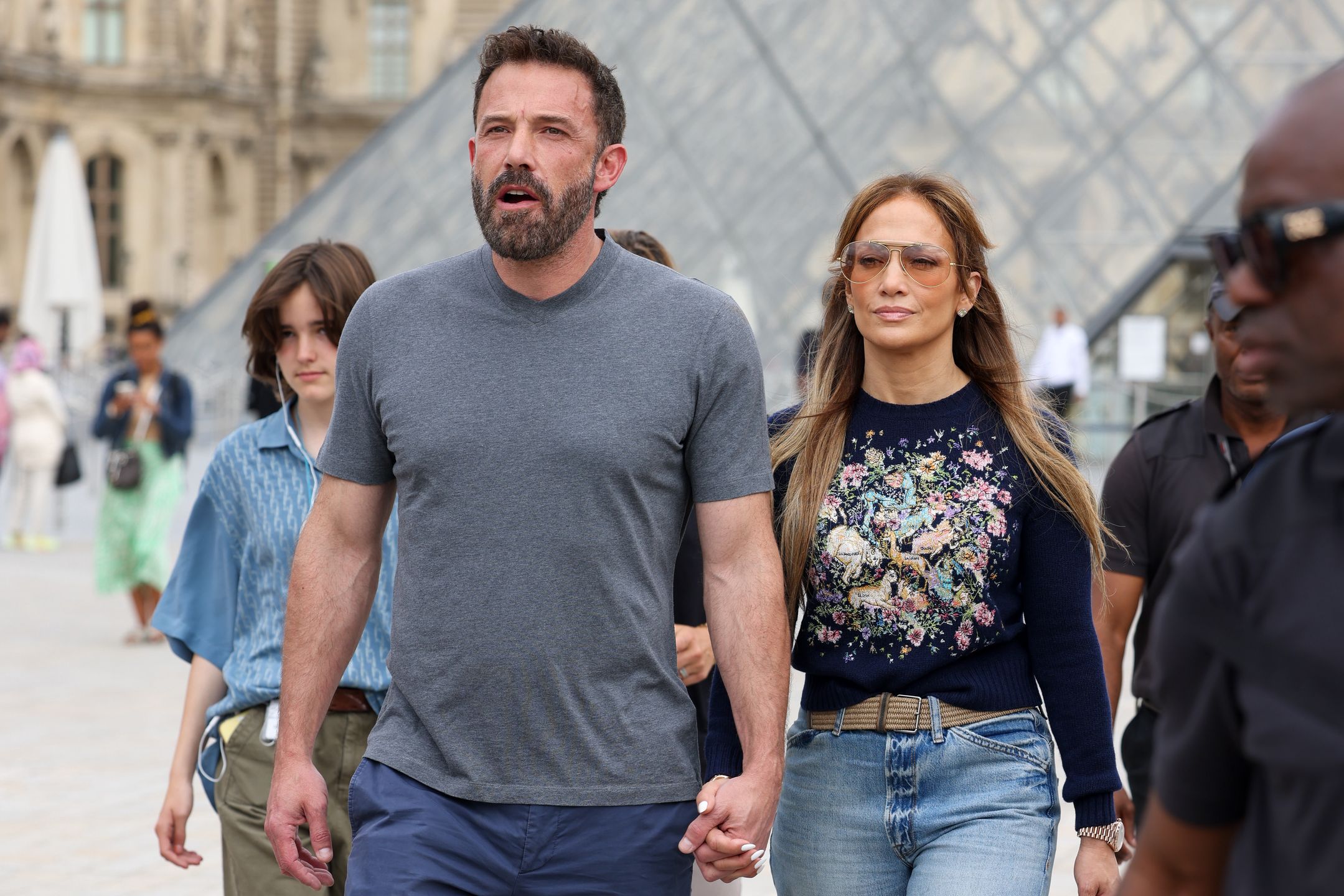 Jennifer Lopez i Ben Affleck w Luwrze