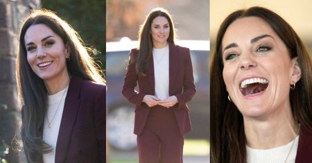 Kate Middleton w burgundowym zestawie za prawie 7 tysięcy błyszczy na spotkaniu z niepełnosprawnymi rugbystami (ZDJĘCIA)