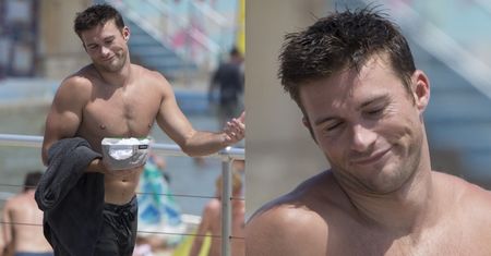 Umięśniony Scott Eastwood na plaży w Sydney (ZDJĘCIA)