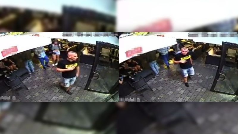 Wizerunek mężczyzny, który umyślnie uszkodził skodę w centrum Lublina