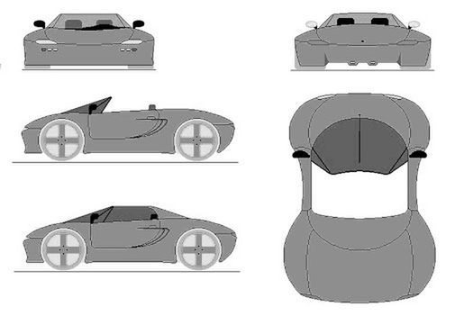 Szkice pierwszego Koenigsegga