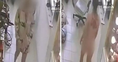 Nagranie z Petersburga. Rozebrała się i urządziła awanturę