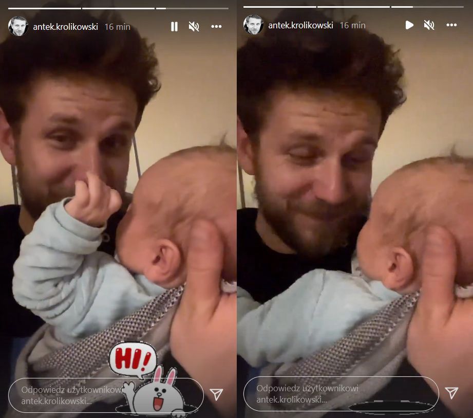 Antek Królikowski bawi się z synkiem