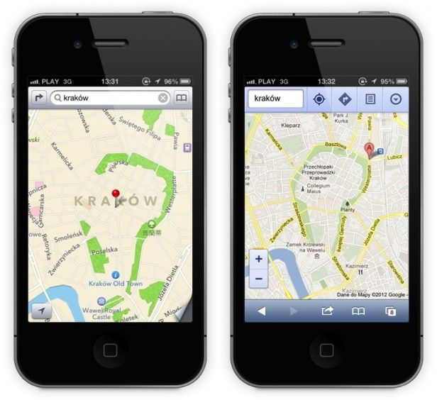 Mapy Apple pobierają znacznie mniej danych niż mapy Google'a 1
