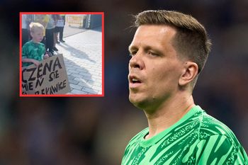 Skandaliczny transparent dziecka do Szczęsnego. Tego chciał w zamian za rękawice