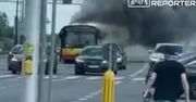 Pożar autobusu w Warszawie. Zapalił się w trakcie kursu