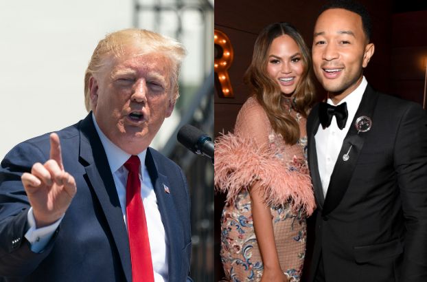 Trump atakuje Johna Legenda i Chrissy Teigen na Twitterze: "Nudny artysta i jego żona z niewyparzoną gębą"