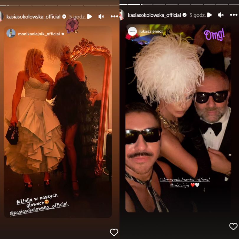 Katarzyna Sokołowska pokazała zdjęcia z imprezy Joanny Przetakiewicz. Tak bawiła się z partnerem