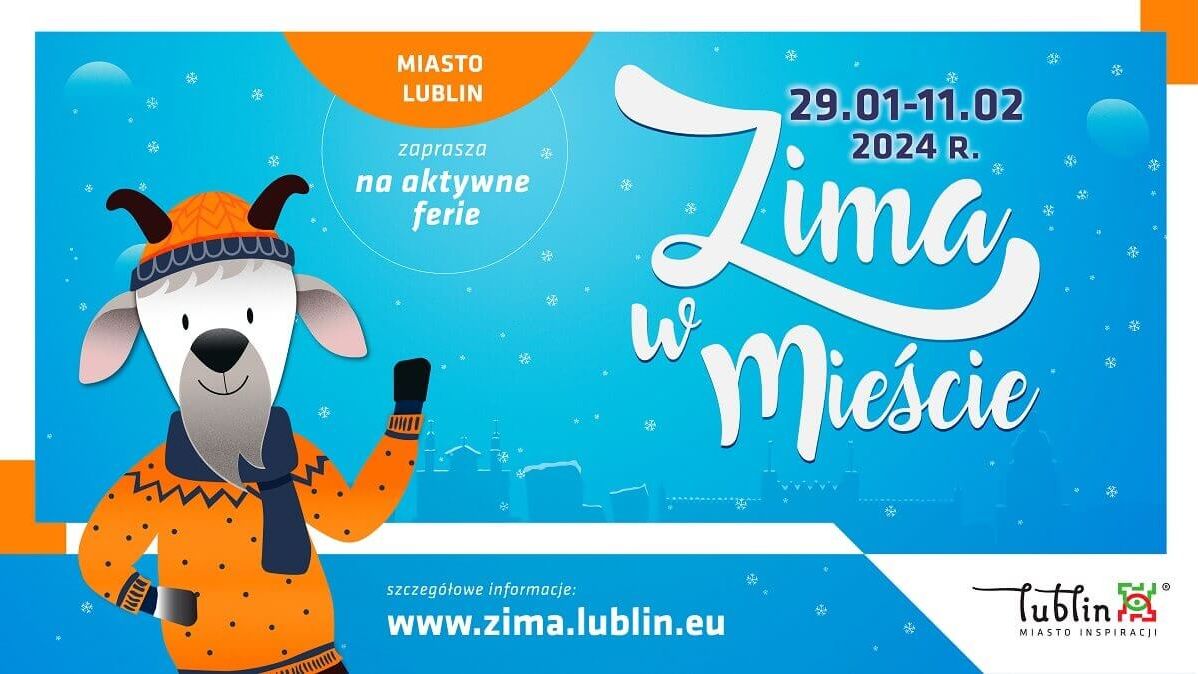 grafika „Zima w mieście"
