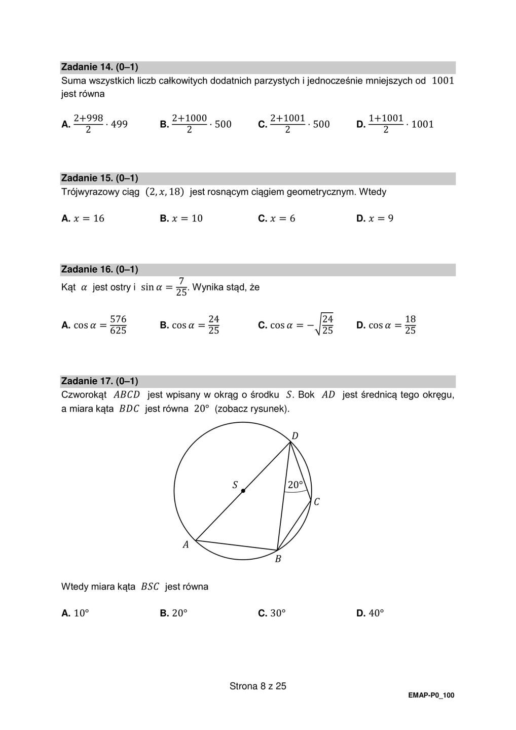 Matura poprawkowa 2021. Matematyka