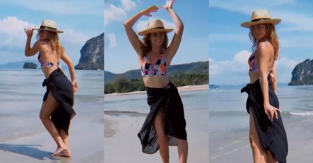 Agnieszka Kaczorowska wywija na plaży i obiecuje nowe projekty: "NASYCONA SŁOŃCEM MAM MNÓSTWO MOCY"