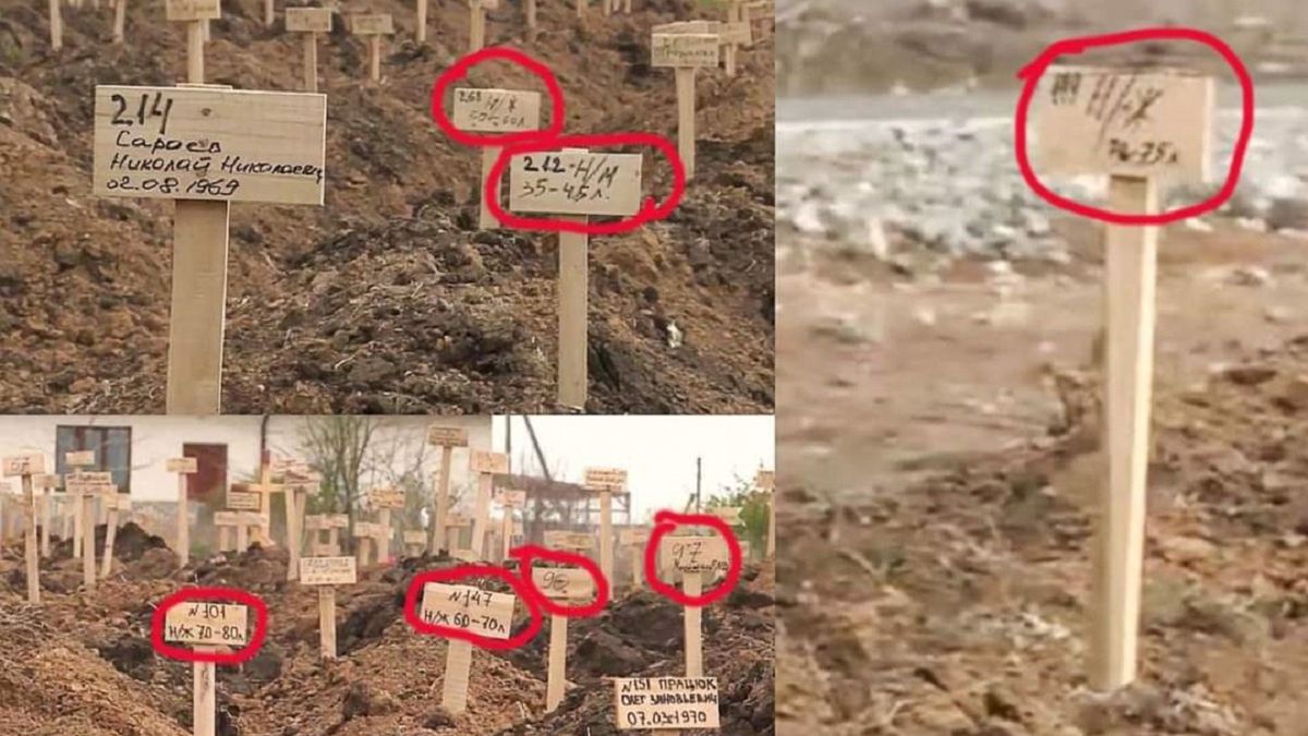 Zbiorowe mogiły pod Mariupolem