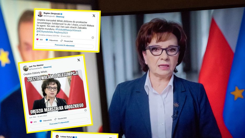 Tak komentują orędzie Witek