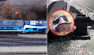Zderzenie pociągów w Czechach. Nagranie z miejsca wypadku